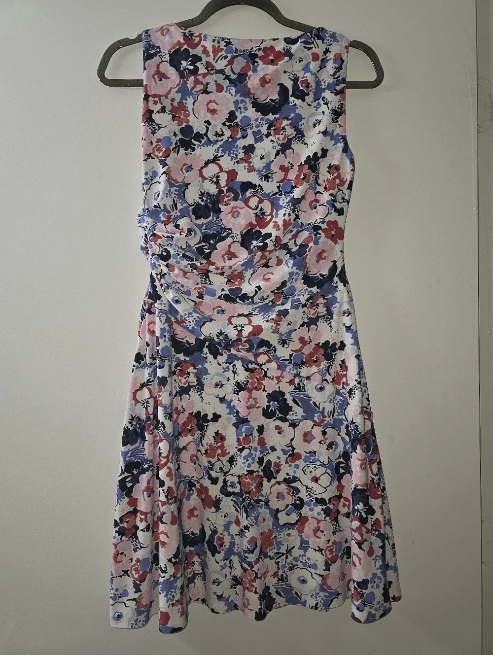 Ralph Lauren Lined White Floral Dress Size 4P - Picture 6 of 8
